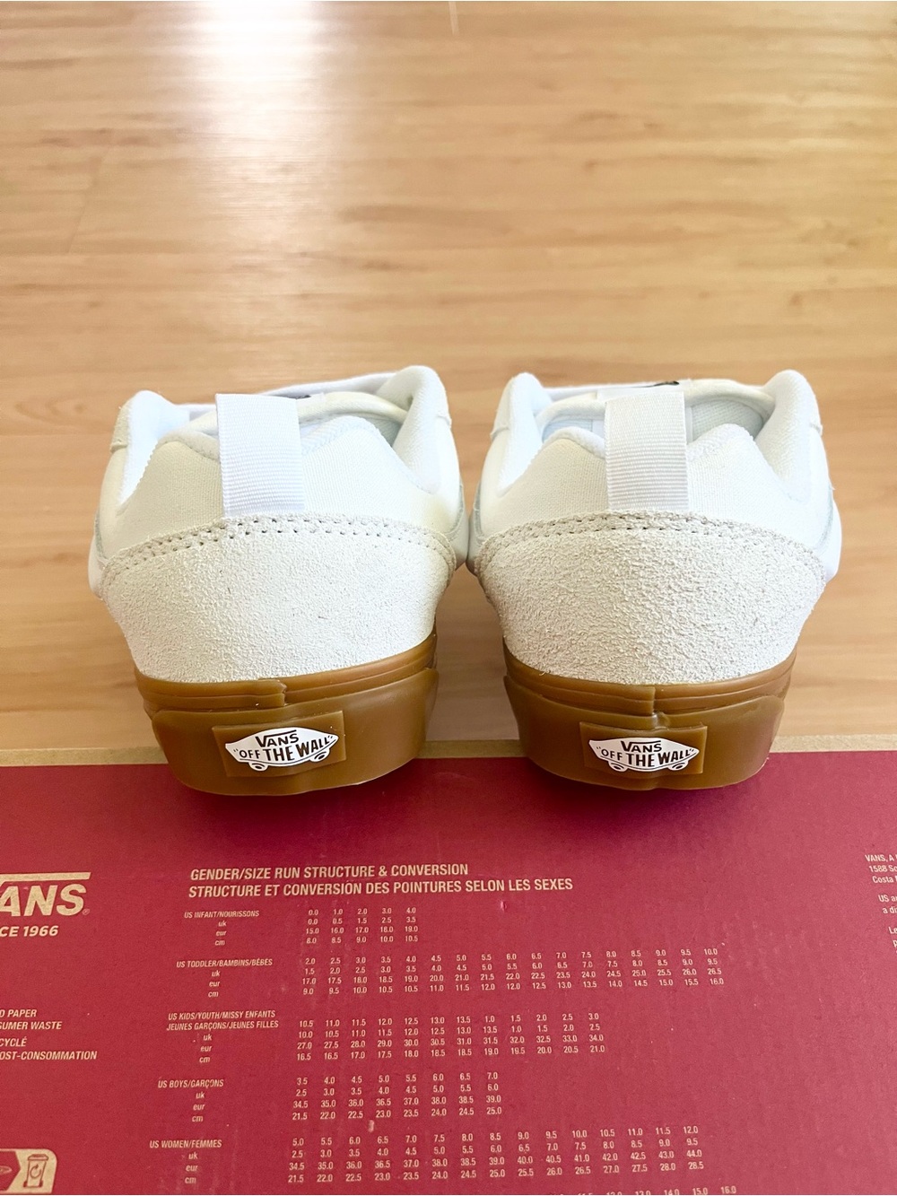 Vans Knu Skool Gum Blanc De Blanc White Women 9.0 US - Picture 8 of 10
